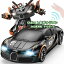 ラジコンカー 変形 ロボット 車おもちゃ スタントカー 電動RCカー LED搭載 360度回転 ラジコン リモコ..