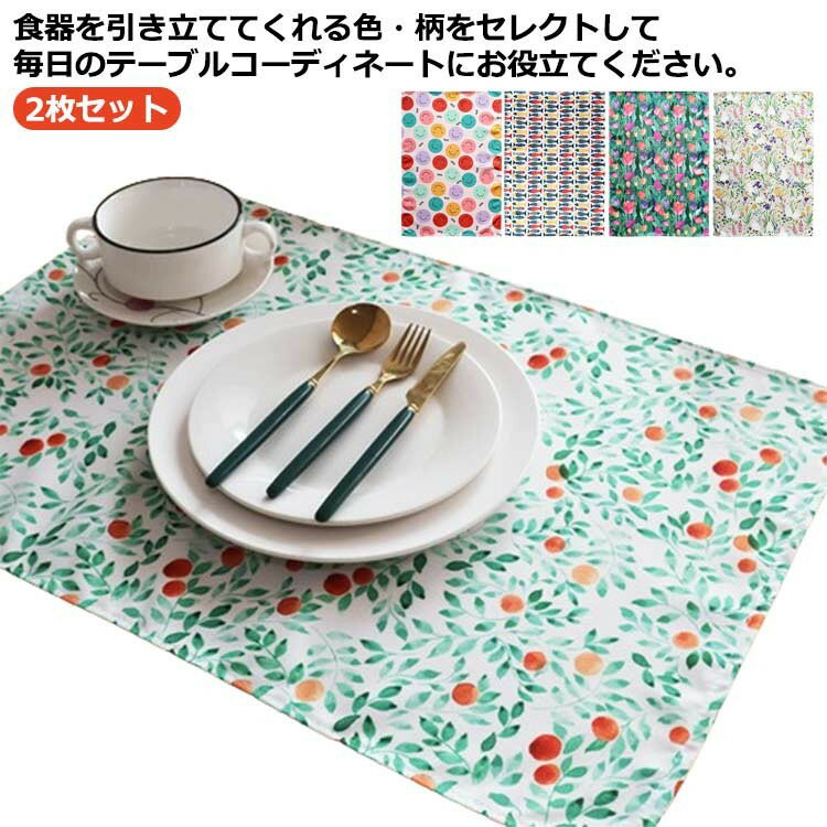 ランチョンマット 40 60cm ランチョンマット給食 40×60 おしゃれ 2枚セット プレイスマット ランチマッ..