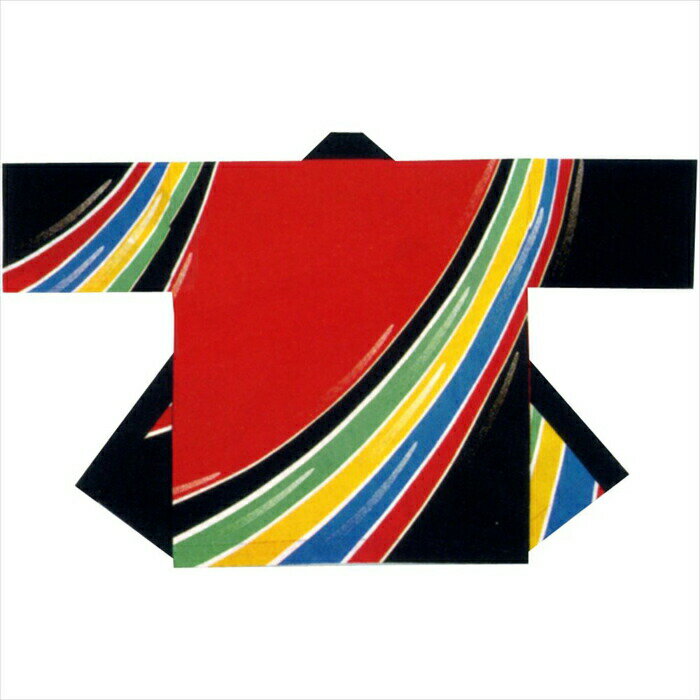 法被 半纏 赤 黒 虹 はっぴ ハッピ 祭 メンズ レディース (sほ9338) よさこい まつり 祭り 大人 袢纏 1点までメール便可