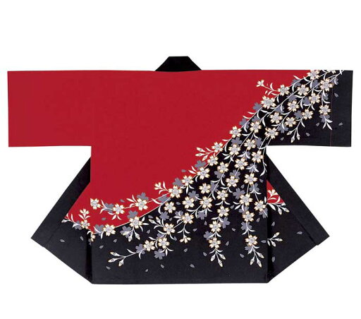 法被 半纏 赤 黒 枝垂れ桜 桜 はっぴ ハッピ 祭 (oコ7577) よさこい 衣装 祭り まつり 大人 袢纏 取寄せ商品 1点までメール便可 法被 半纏 赤 黒 枝垂れ桜 桜 はっぴ ハッピ 祭 (oコ7577) よさこい 衣装 祭り まつり 大人 袢纏 取寄せ商品 1点までメール便可