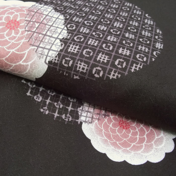 着物 小紋 袷 ナカノヒロミチ hiromichi nakano 菊 水玉 ブランド 洗える着物 仕立上がり 婦人 女性 レディース プレタ