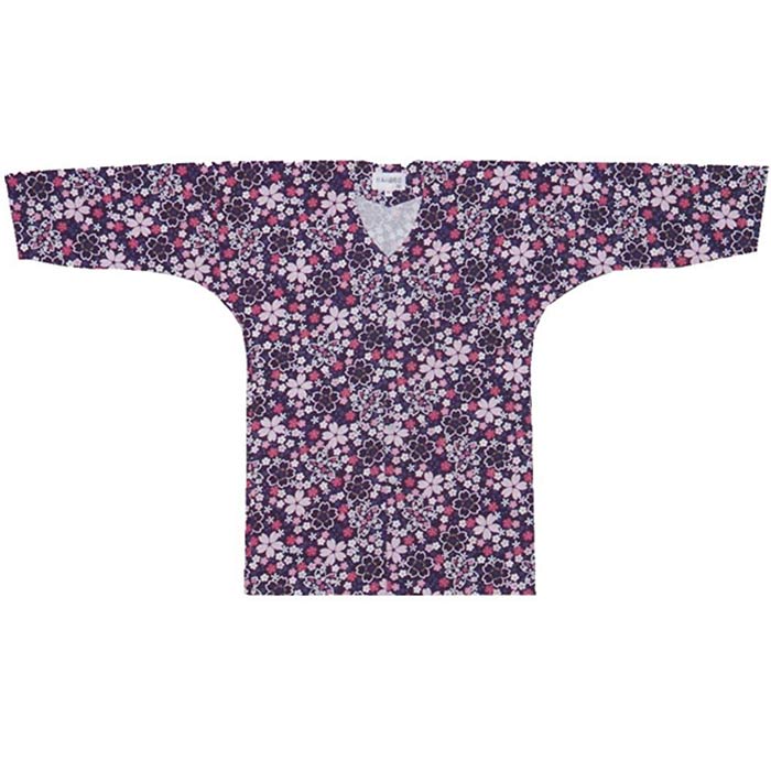 鯉口シャツ 紫 桜 鯉口 シャツ 祭 （s案640） 祭り まつり 大人 シャツ 衣装 だんじり 衣裳 取寄せ商品 1点までメール便可