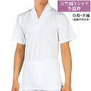 紳士 綿 Tシャツ 半襦袢 合用 半袖 半衿付き 天竺 o5203 僧侶 神職 はんじゅばん 男性 メンズ 肌着 取寄商品 1点迄メール便可