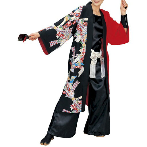法被 ロング 長半纏 長い 黒 赤 熨斗目 はっぴ ハッピ 祭 (o先7481) よさこい 衣装 祭り まつり 大人 袢纏 取寄せ商品 法被 ロング 長半纏 長い 黒 赤 熨斗目 はっぴ ハッピ 祭 (o先7481) よさこい 衣装 祭り まつり 大人 袢纏 取寄せ商品