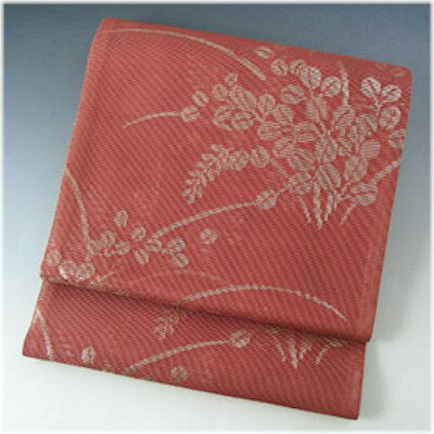 京袋帯 夏 萩 未仕立 夏用 帯 夏帯 帯 おび 一重太鼓 名古屋帯 絹