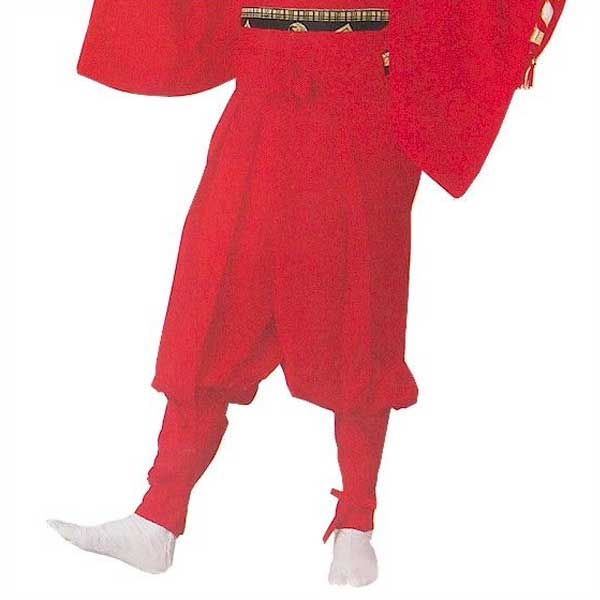 たっつけ袴 赤 無地 南京玉すだれ 手古舞 袴 （s歓8711） 仕立上がり 大道芸 南京玉簾 日本舞踊 時代劇..