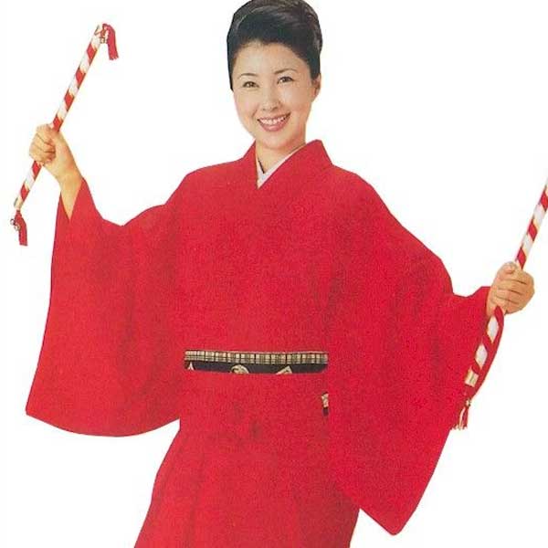 着物 袴下着物 赤 無地 仕立上り 半着付け （s鳴8752） 仕立上がり 袴姿 大道芸 南京玉すだれ 手古舞 ..