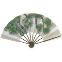 手描き 舞扇子 老松 煤竹 スス竹骨 日本製 (te419) 9寸5分 扇子箱付 舞踊 扇子 舞扇 踊り 日舞 せんす よさこい 扇 取寄せ商品