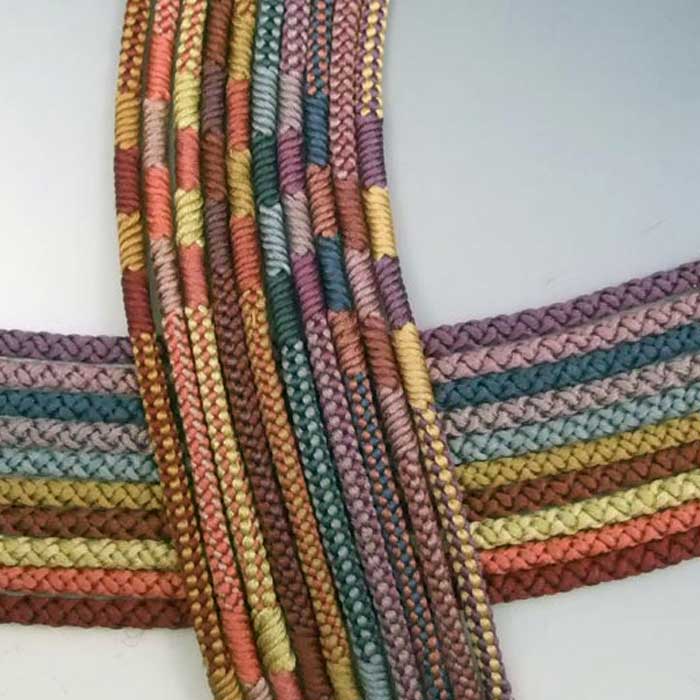 帯締め正絹日本製丸組二色織濃色くみ...