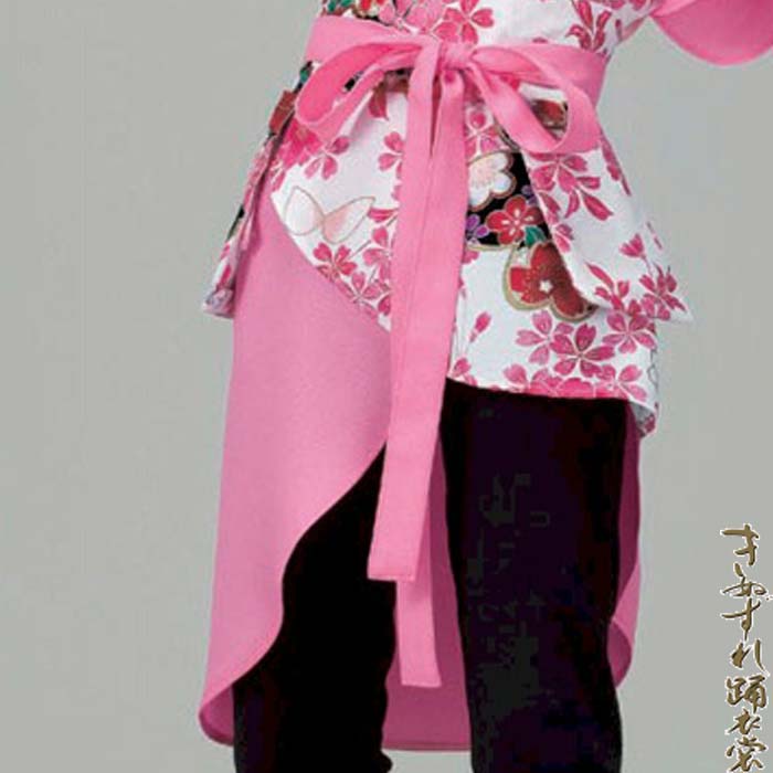 よさこい 衣装 ピンク 花柄 ジュニア 子供用 上衣 140 k服60045 コスチューム 祭り 衣裳 キッズ まつり 取寄せ商品 3