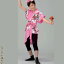 よさこい 衣装 ピンク 花柄 ジュニア 子供用 上衣 140 k服60045 コスチューム 祭り 衣裳 キッズ まつり 取寄せ商品