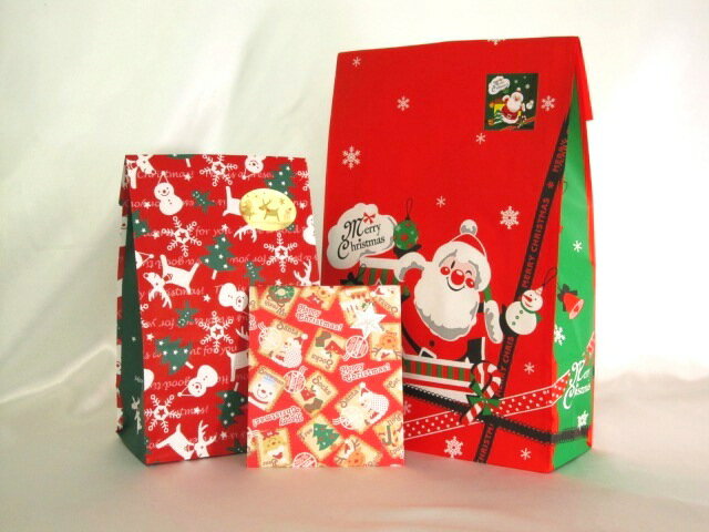 【クリスマスラッピング】クリスマス柄☆ペーパーバッグ小サイズ〜21×38、5×マチ8cmまで「購入のみ」or「ラッピング希望」のどちらかを選んで下さい