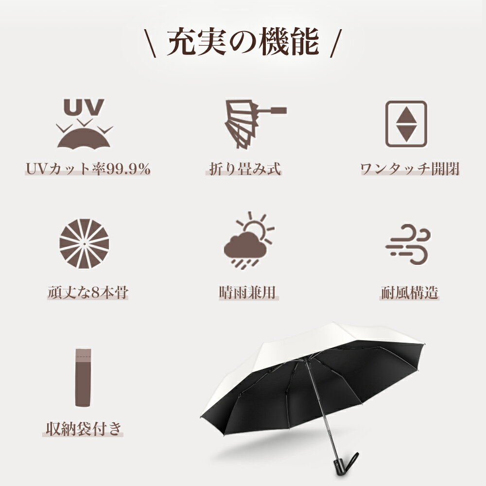 SS終了後もお得！★クーポンで2,296円】 折りたたみ傘 晴雨兼用 レディース 完全遮光 日傘 UVカット 遮光率100% 折り畳み傘 ミニ 携帯便利 軽量 紫外線対策 梅雨対策 超撥水 熱中症対策 遮熱 耐風 頑丈 かわいい 全5色 収納ポーチ付 男女兼用 ギフト 送料無料