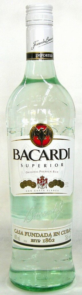 BACARDI,SUPERIOR RUMバカルディ ラム　40度 750ml