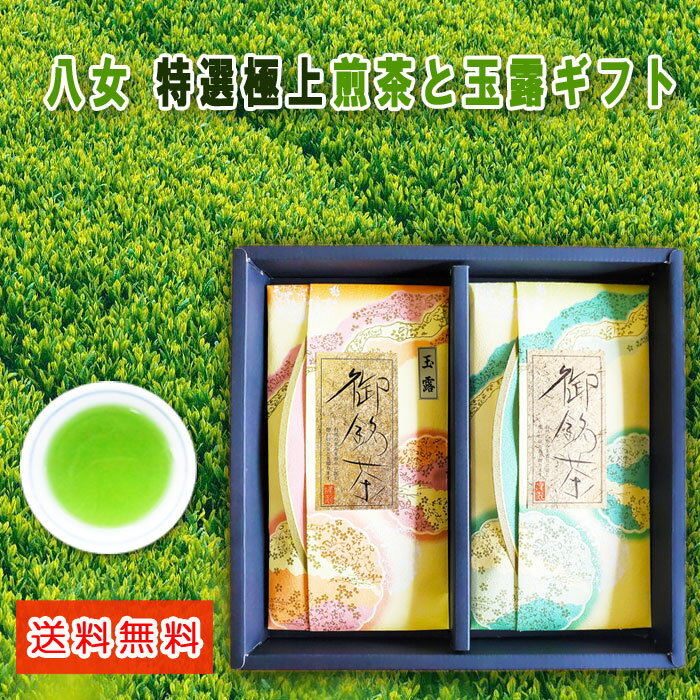 楽天八女茶の製造直売　お茶の浅野園特上八女茶と玉露のギフト 特選極上煎茶100g 玉露80g 贈答用 最高級煎茶 福岡 八女 特上煎茶 贈り物 お歳暮 福岡県ウェブ物産展対象商品 御中元 父の日 母の日 敬老の日