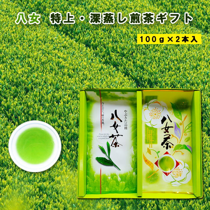 八女茶 八女茶 特上煎茶 八十八夜摘み上煎茶 ギフト 100g 2本箱入 贈答用 煎茶 福岡 八女 特上煎茶 緑茶 急須 茶葉 リーフ 特産品 贈り物 お中元 御歳暮 こだわり 八女茶ギフト 深蒸し上八女茶 お取り寄せ 御中元 父の日 母の日 敬老の日