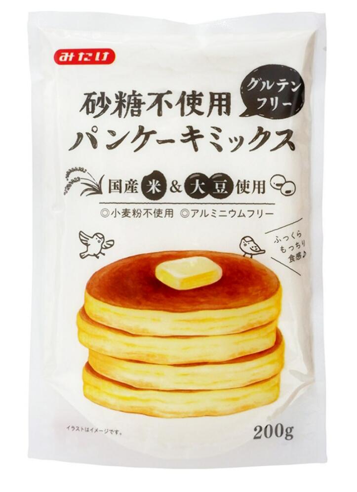 みたけ食品 砂糖不使用 グルテンフリーパンケーキミックス 200g 3個セット【送料無料/ネコポス発送】