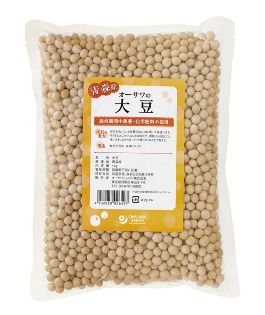 オーサワジャパン オーサワの国産大豆(青森産) 1kg