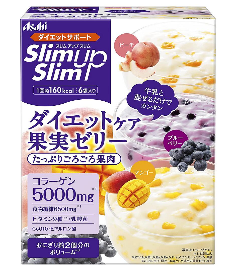 アサヒ スリムアップスリム ダイエットケア 果実ゼリー 6袋入 3個セット【送料無料】