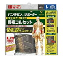 興和 バンテリンコーワ 腰椎コルセット ブラック 大きめ Lサイズ（胴囲80～100cm) 3個セット【送料無料】