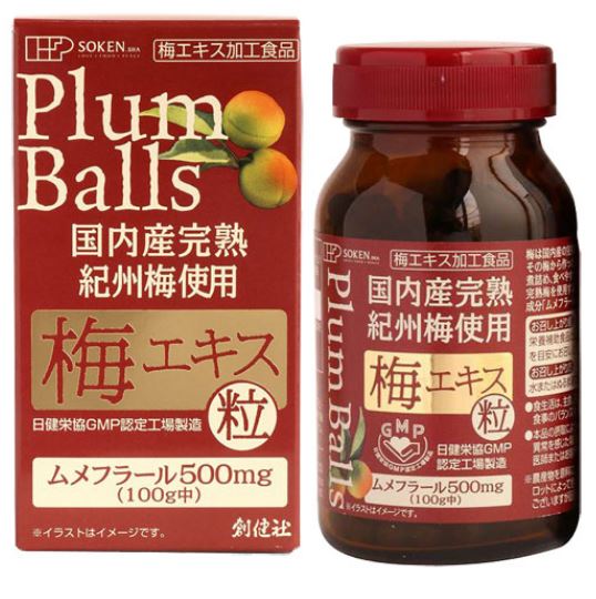 創健社 国内産 完熟紀州梅使用 梅エキス 粒 90g(約450粒) 2個セット【送料無料】紀州梅100%