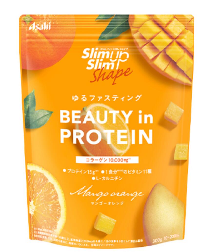 アサヒ スリムアップスリムシェイプ BEAUTY in PROTEIN マンゴーオレンジ味 300g 5個セット【送料無料】