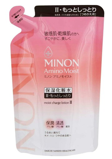 第一三共 ミノン アミノモイスト モイストチャージ ローションII もっとしっとり 詰替用 130ml【メール便発送/4個まで可】保湿化粧水 第一三共 ミノン アミノモイスト モイストチャージ ローションII もっとしっとり 詰替用 130ml【メール便発送/4個まで可】保湿化粧水