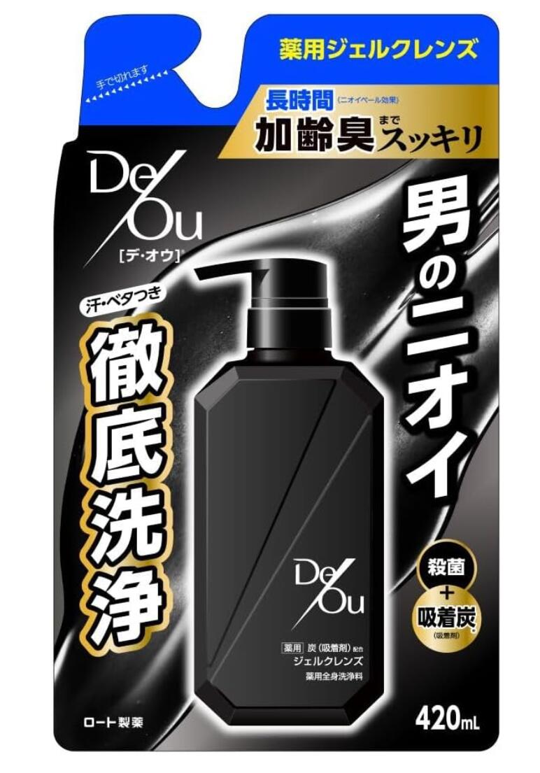 【医薬部外品】ロート製薬 デ・オウ 薬用ジェルクレンズ 詰替用 420ml【メール便発送/2個まで可】クレンジングウォッシュ