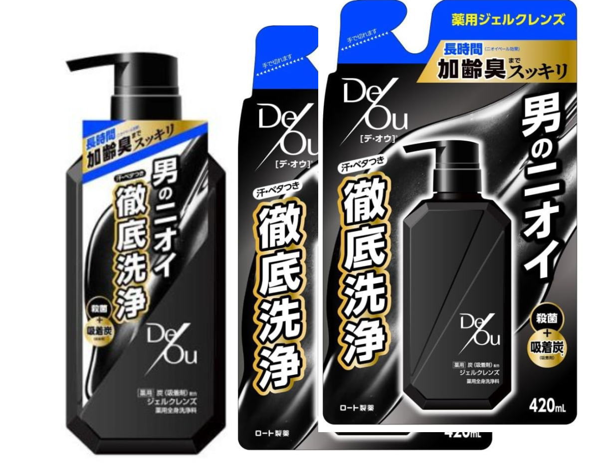 【医薬部外品】ロート製薬 デ・オウ 薬用ジェルクレンズ ポンプ 520mL 1個＋詰替用...