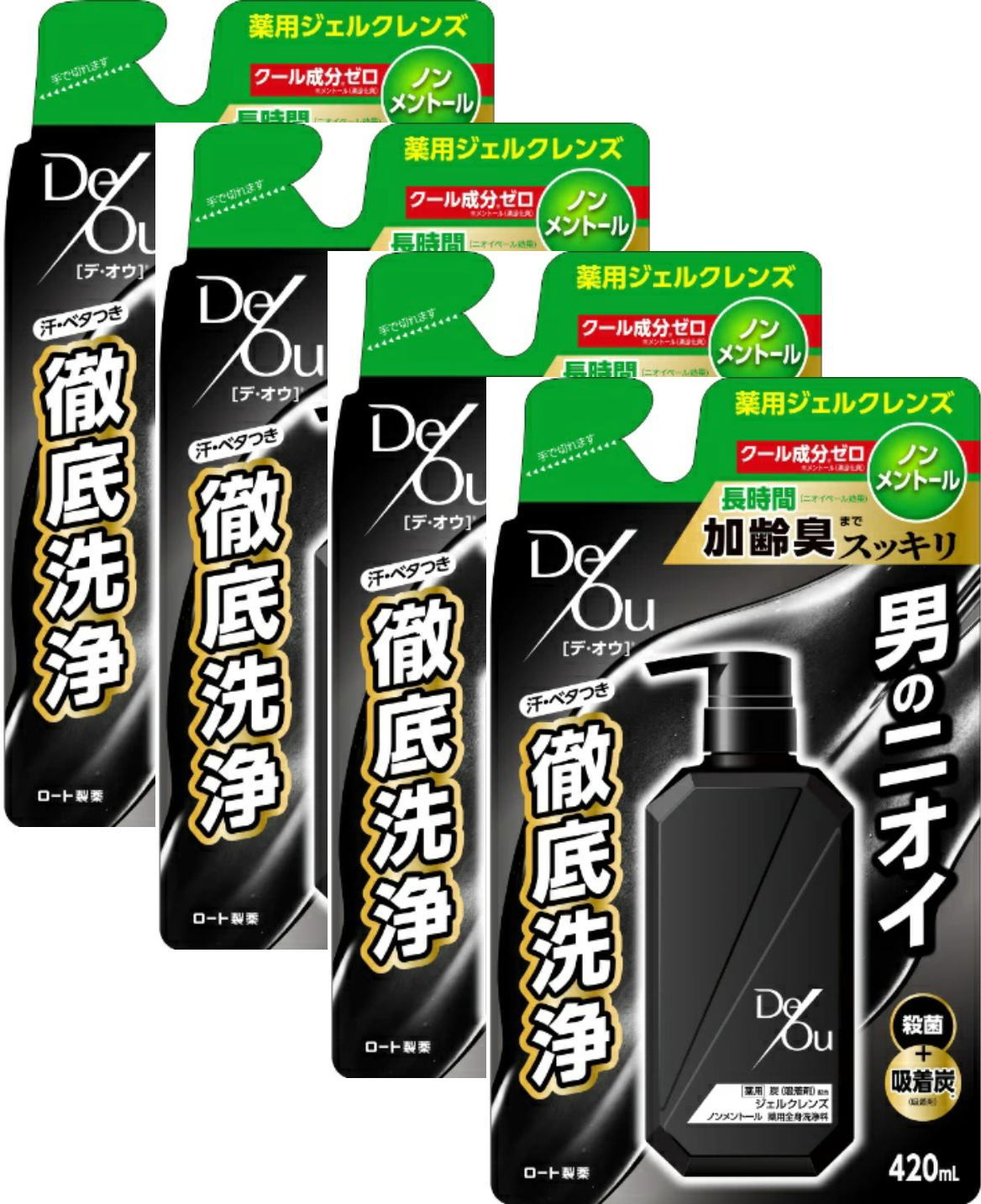 【医薬部外品】ロート製薬 デ・オウ 薬用ジェルクレンズ ノンメントール 詰替用 42...