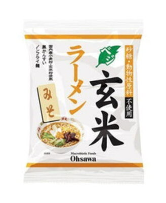 朝の目覚めショップ オーサワジャパン オーサワのベジ玄米ラーメン(みそ味)5個セット