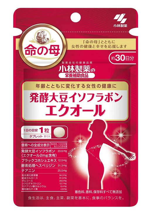 小林製薬 命の母 発酵大豆イソフラボン エクオール 30粒(30日分) 4個セット【送料無料/ネコポス発送】