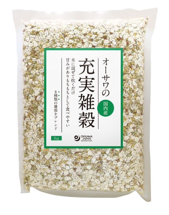 オーサワジャパン オーサワの充実雑穀（国内産）1Kg 2個セット【送料無料】