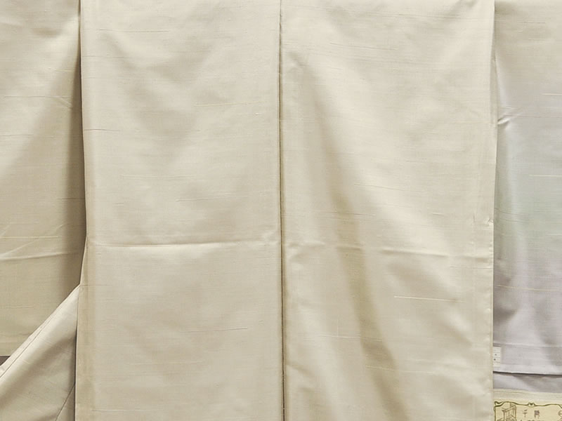 正絹 手織り　漢方薬草染　紬 訪問着　-ぼかし-　[ 2012-3521 ]　未仕立て フルオーダー 誂え 着物 きもの ほうもんぎ 和 きぬ シルク 女性 女物 レディース ボカシ 暈し ており 青 鼠 灰 紫 つむぎ 絵羽