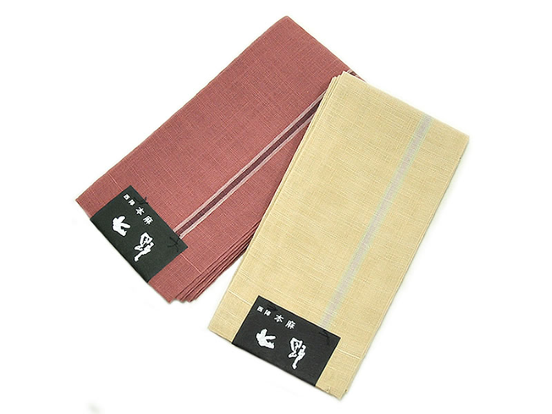 女物 西陣 本麻 袷 半巾帯 -一本縞/赤・黄系- [ 0905-924 ] 着物 きもの おび あさ あわせ 細帯 街着 日本製 無地 リバーシブル 女性 レディース しま ストライプ シンプル 白 黒 紫 緑 カジュアル 夏 なつ