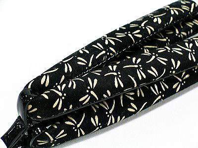 鼻緒　-印伝　黒白/トンボ-