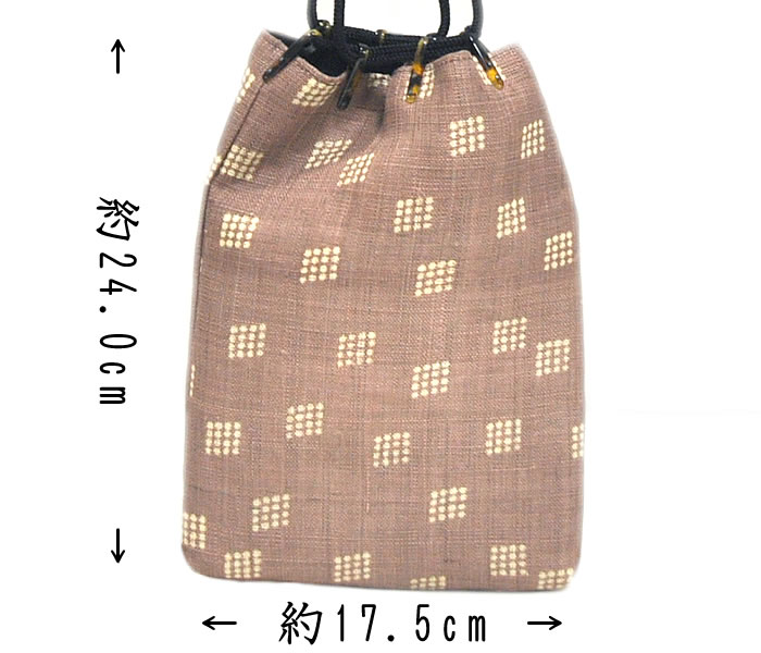 男専科　粋也　信玄袋（合才袋）-麻/墨・灰赤系地-　全2色　[ 1406-1630 ]　 着物 きもの 浴衣 ゆかた 父の日 敬老の日 ギフト プレゼント 贈り物 男物 男性 メンズ 紳士 べっ甲風 巾着 ふくろ 夏 ポケット あさ 日本製