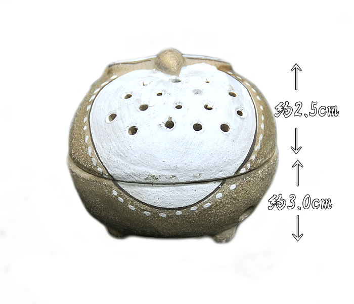 陶器 お香入れ　-ふくろう-　[ 1411-1734 ]　 和雑貨 芳香 小物入れ 蓋つき 梟 フクロウ 鳥 とり 癒し インテリア お洒落 おしゃれ 母の日 敬老の日 誕生日 お祝い ギフト プレゼント 贈り物 縁起物 とうき 日本製 龍虎の商品画像 2
