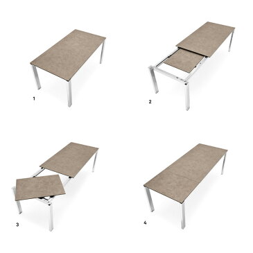 Calligaris カリガリス ダイニングテーブルBaron バロンメタル脚 CB4010-R 130伸長式 セラミック天板
