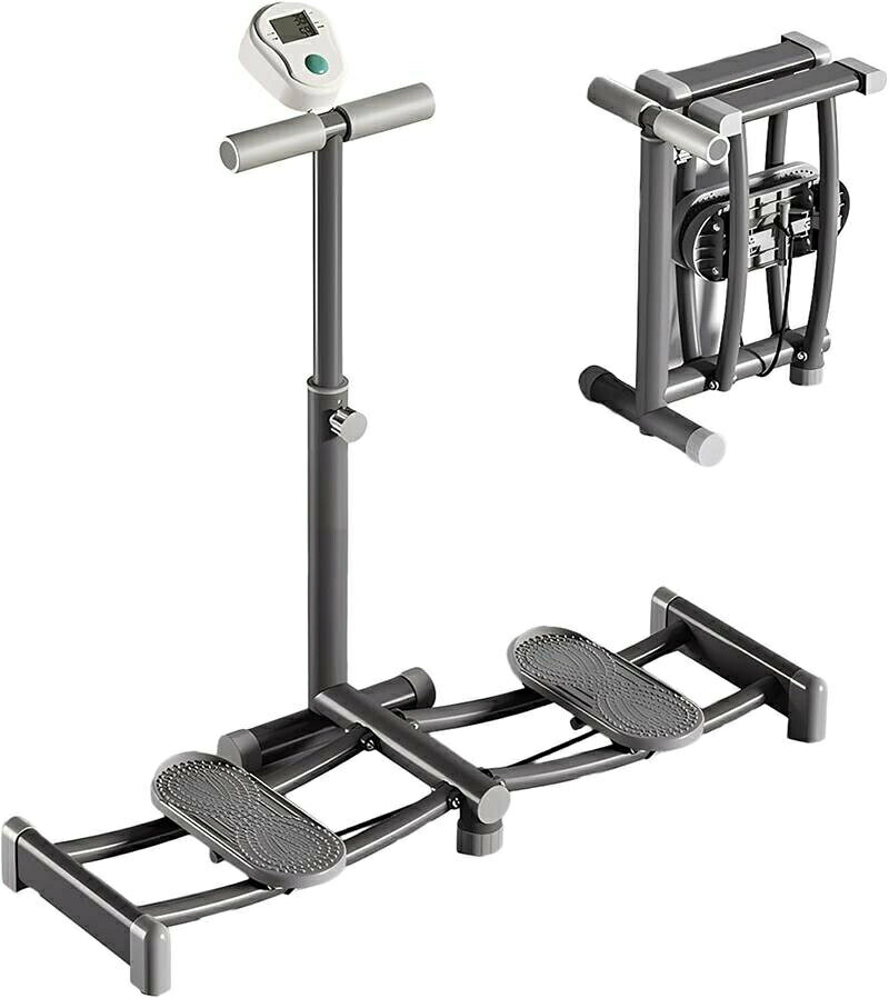 レッグ トレーニング ダイエット器具 折りたたみ スキー シミュレーション トレーナー 運動器具 室内 細脚 産後の運動 骨盤底筋トレ 太ももトレーナー バランストレーニング 開脚運動 有酸素運動 肘掛け+計数機