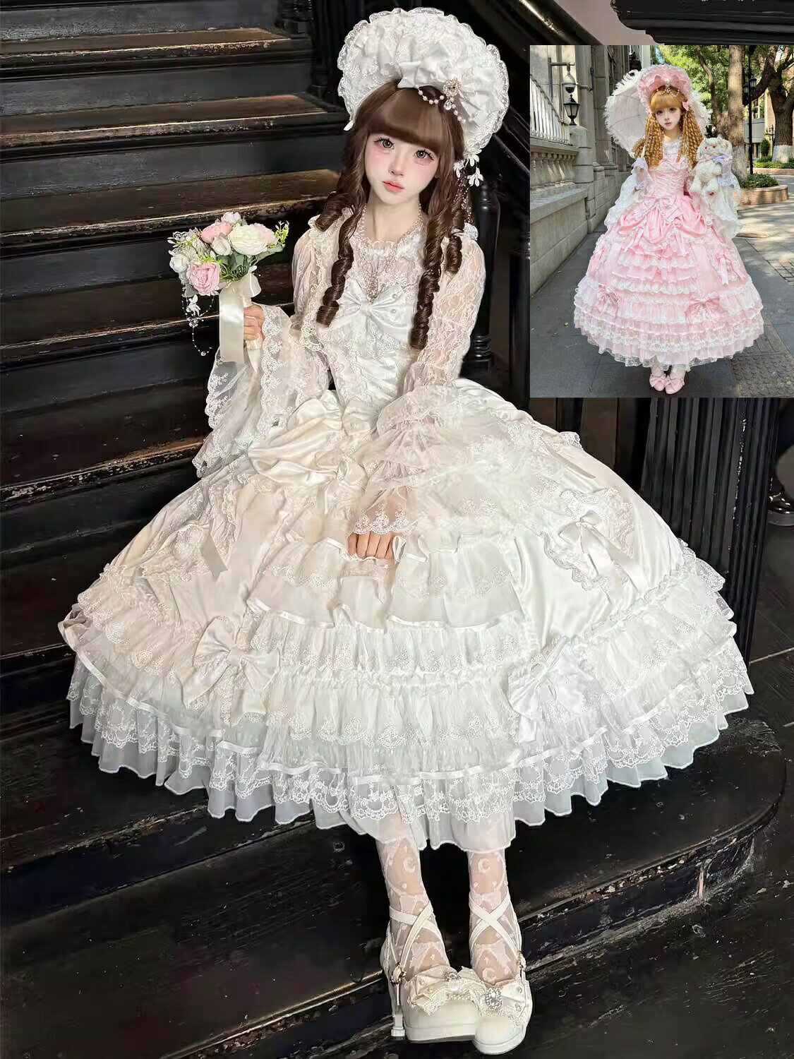 商品詳細 服 長袖ワンピース 可愛いコスチューム 甘 女の子モード全開な甘い 服♪パーティー、イベント、学園祭などいろんなシチュエーションに合う〜商品内容ジャンパースカート単品/セットサイズサイズ： S 着丈116cm バスト82cm-100cmM 着丈118cm バスト86cm-102cmL 着丈120cm バスト88cm-106cm*素人採寸、若干誤差が生じる場合がございます。 素材ポリエステル カラー2色注意事項：※サイトに掲載されている商品は、お客様のモニター環境等により、実際の物と素材感、色が多少異なる場合がございます。予めご了承ください。 ※工場大量生産による生産過程におきまして、若干の個体差(2cmから3cm)が生じる場合がございます。※当商品は海外輸入品の為、 より裁縫や仕立てに甘さ（ほつれあること）がございます、あらかじめご了承くださいませ。※在庫管理条件や運送状況によりシワが出ることもございます、ご了承ください。※ポケットありの衣装も縫い付られてある場合がございます。工場大量生産の物はミシン1本かけてある事もあります。ポケットの裏地確認頂きましたら、縫い目を従ってポケット開けてからご利用ください。