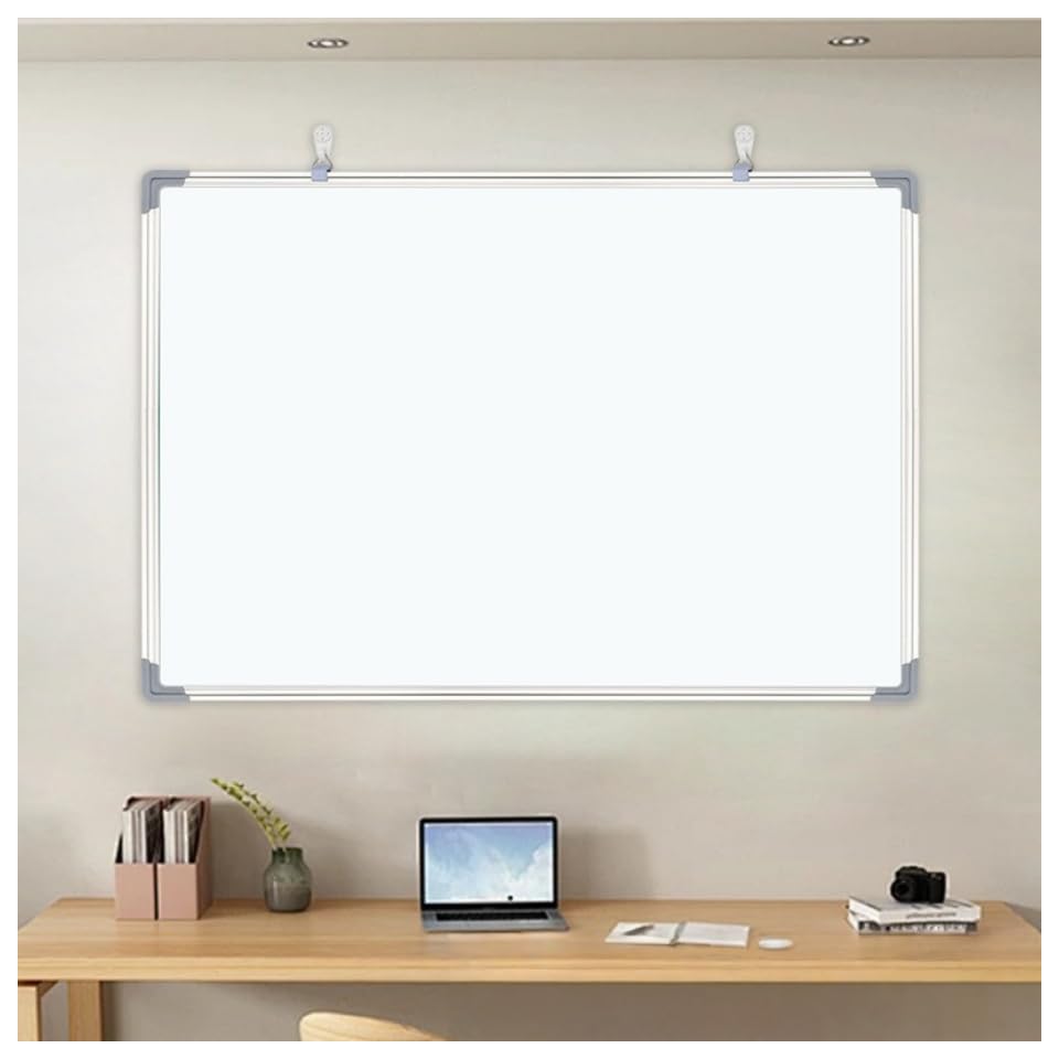 ホワイトボード 壁掛け 無地 マグネットボード ペントレイ脱着可能 マグネット イレー (片面ホワイトボード 35x50cm)