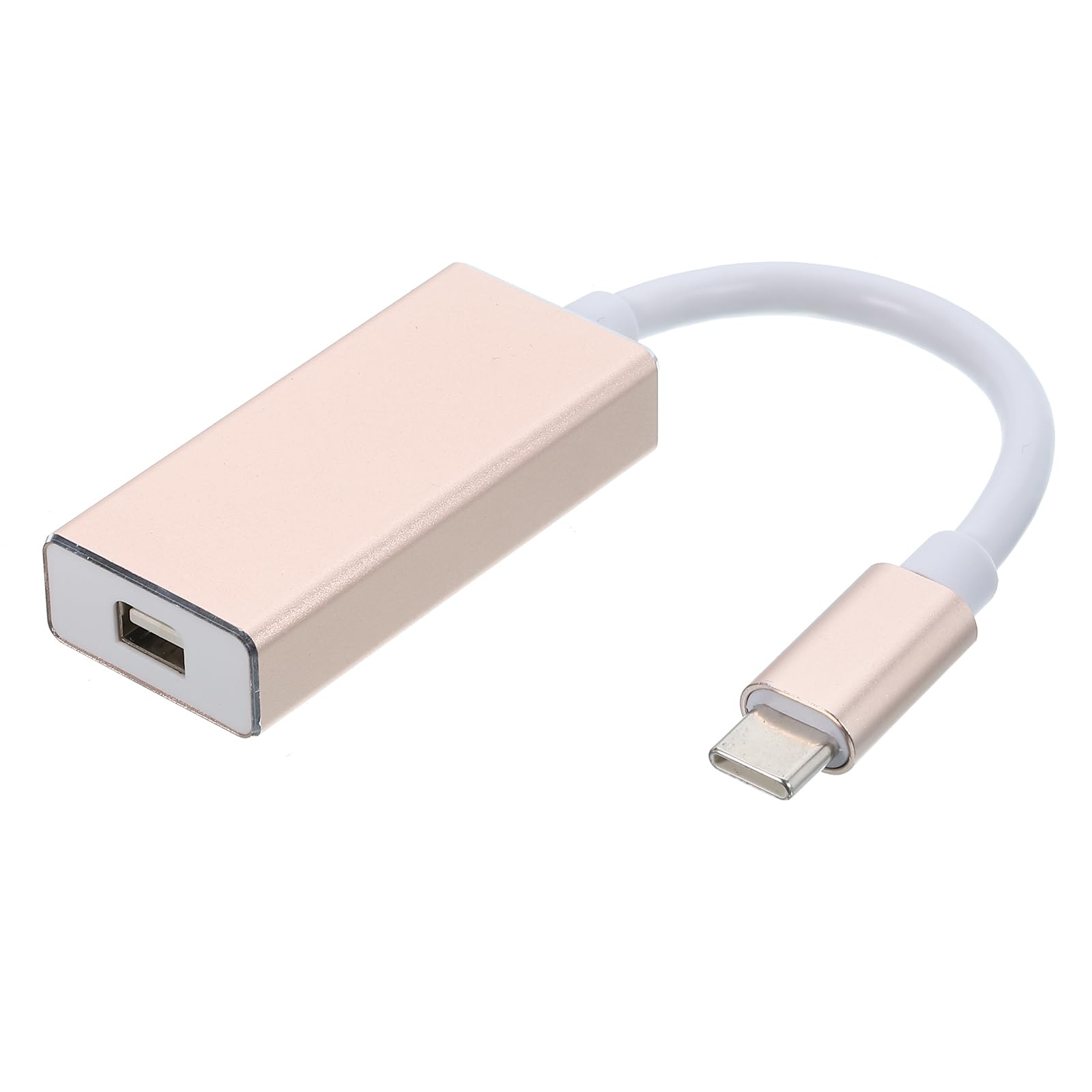 タイプC - MINI ディスプレイポート(DP)アダプター ビデオコンバーター US B-Cケーブル 外部HD MINI DPデバイス HDTV プロジェクター モニター用 金トーン