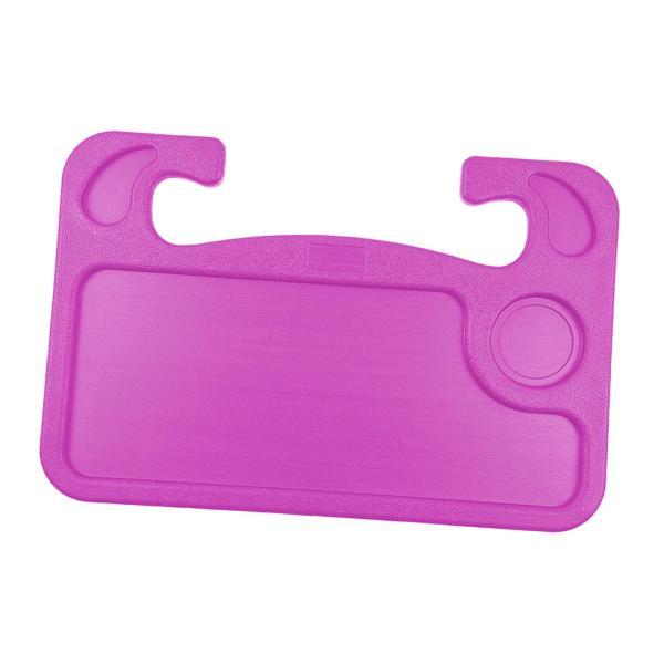 車のステアリングホイールデスクトラベルテーブルカーフードトレイ丈夫なドリンクホルダー付きローズレッド