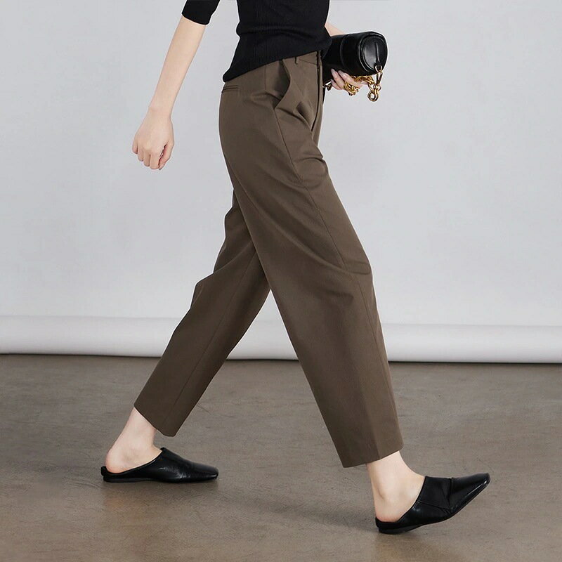 テーパードパンツ レディース通勤新しいゆるいカジュアルなハーレムズボンです 大きいサイズ 韓国ファッション(4.0)