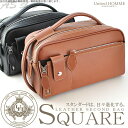ソフトレザー スクエアタイプ セカンドバッグ ボックス型 メンズ 牛革 バッグ ダブルファスナー 鞄 UHP-2374 ユナイテッドオムプレジデント 【Unit...