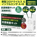 2024年【小林薬品・痛くないで簡単検査】【5点セット】あす楽　5分検出 インフルエンザウイルスA/B 3種抗原同時に対応 コロナ インフル 同時検査 コロナ検査キット 新型コロナ 自宅検査 抗原検査キット セルフ検査キット 高原検査キット 当日発送　15時まで当日発送