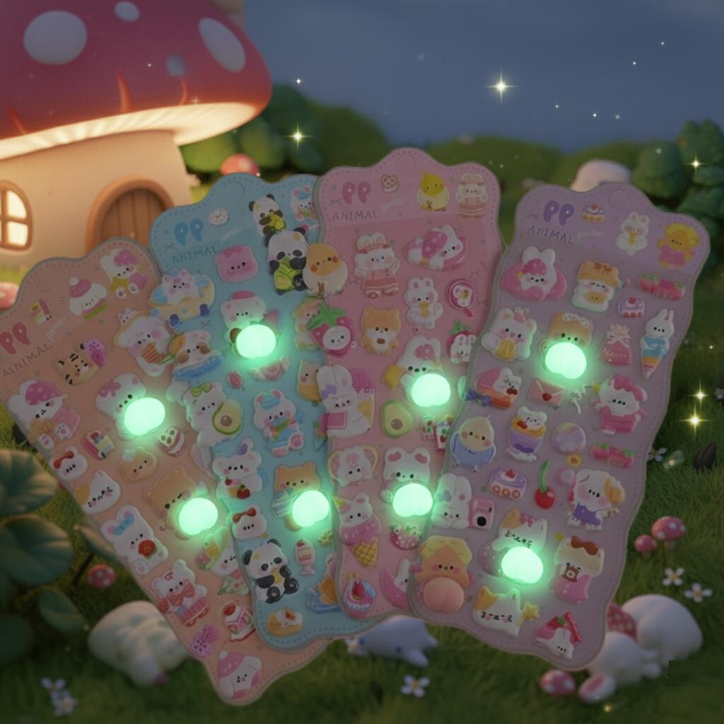 Rakuten - 【2026最新 蓄光】 3Dシール ぷにぷに おしり シール スクイーズ シール 立体 泡ステッカー 3D うさぎ くま ねこ 可愛い キャラクターご褒美シール ステッカー デコレーション ステッカー デコ スマホ ケース ふわふわ もちもち デコレーション 癒し グッズ ギフト