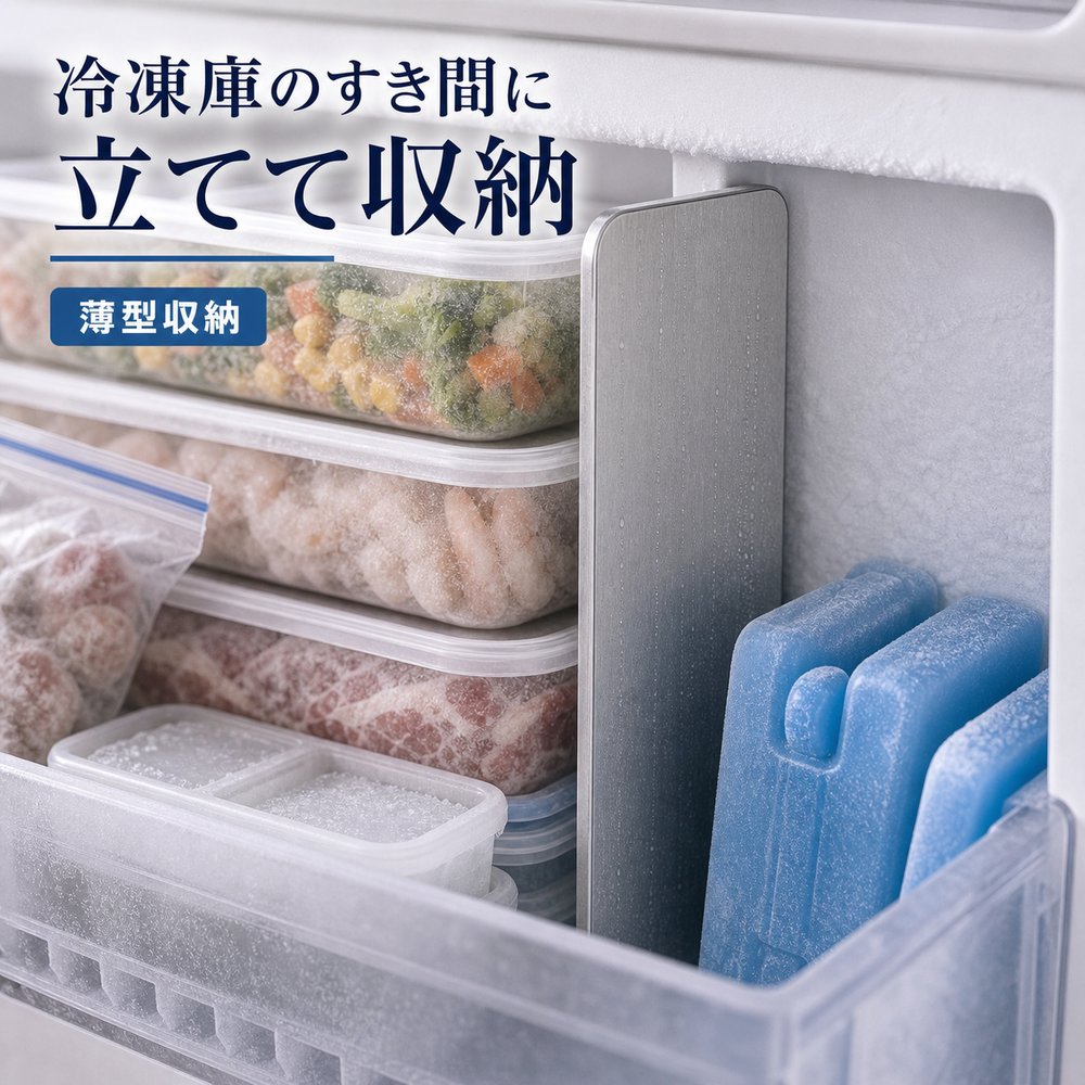 商品名SUS304ステンレス保冷プレート本ページのセット内容単品材質SUS304ステンレスサイズ約17.5cm × 約11.5cm（1枚あたり）重量約463g（1枚あたり）使用方法冷凍庫で冷やしてから、保冷バッグ・クーラーボックス・弁当箱などの近くに入れて使用してください。お手入れ使用後は水洗いし、水気を拭き取ってよく乾かしてください。カラーシルバー【小型バッグに、 薄く入れる。】小型バッグやすき間に入れやすい薄型SUS304ステンレス保冷プレート。【使用シーン】バッグすき間に一枚【ご注意】保冷効果は使用環境、バッグの断熱性、外気温、内容物により異なります。食品の状態維持を確約するものではありません。電子レンジ、直火、食洗機では使用しないでください。落下や強い衝撃にご注意ください。