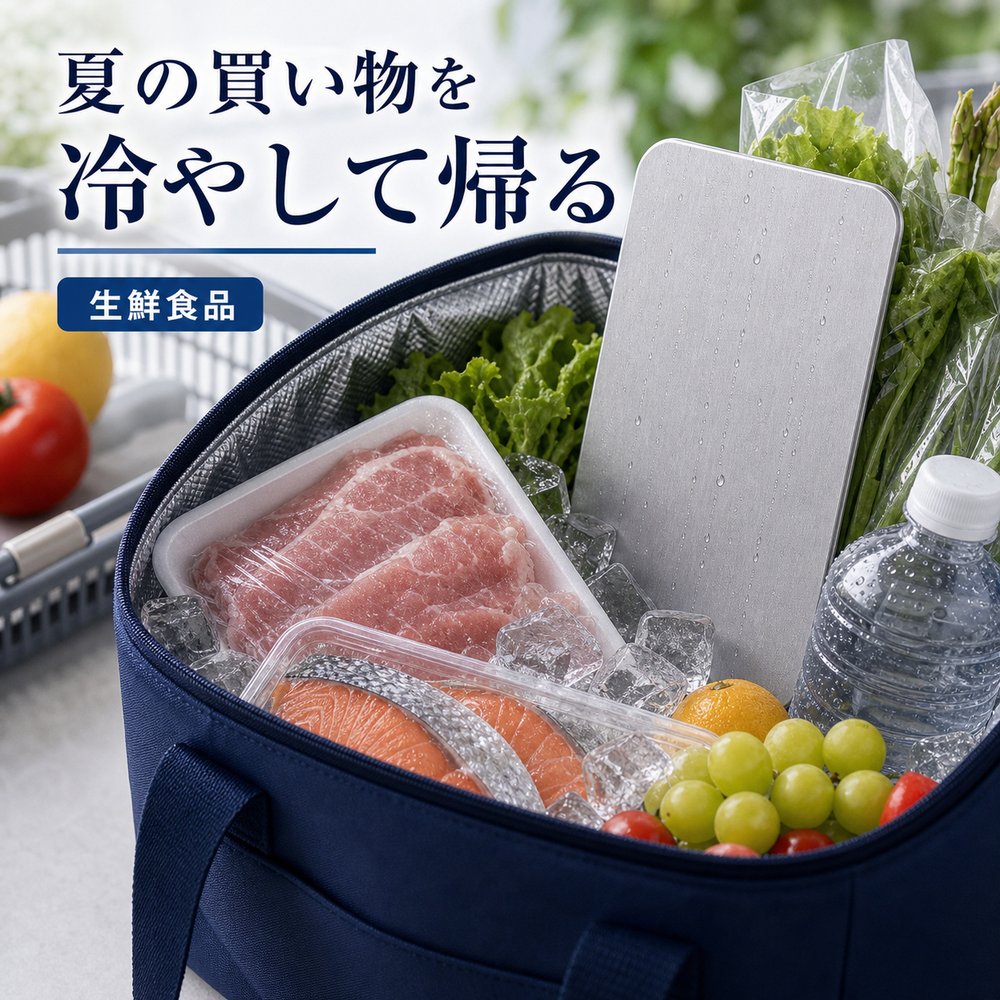 保冷プレート 1枚 買い物袋 惣菜 果物 保冷バッグ SUS304 ステンレス 保冷剤 薄型 ...